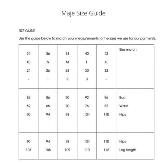 Maje Skirt Set in Printed Chiffon, Jouet Skirt, Leona Top, Size 2/M - Picture 16 of 16